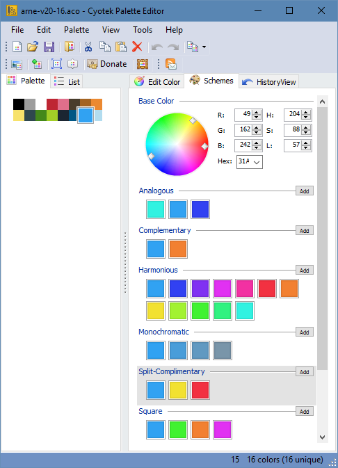 Color Palette Editor